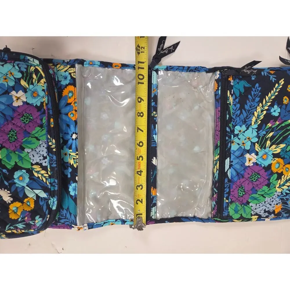 Vera Bradley Hanging Travel Organizer Quilted Cotton Midnight Blues Pattern
